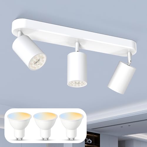 Alusso Deckenstrahler 3-flammig Weiß 5W GU10 schwenkbar