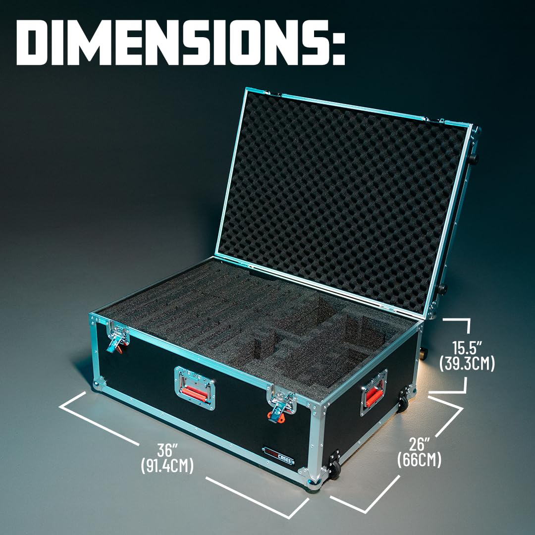 Gator GTOURMFLEX10 Flightcase Shure Microflex ATA mit Rollen