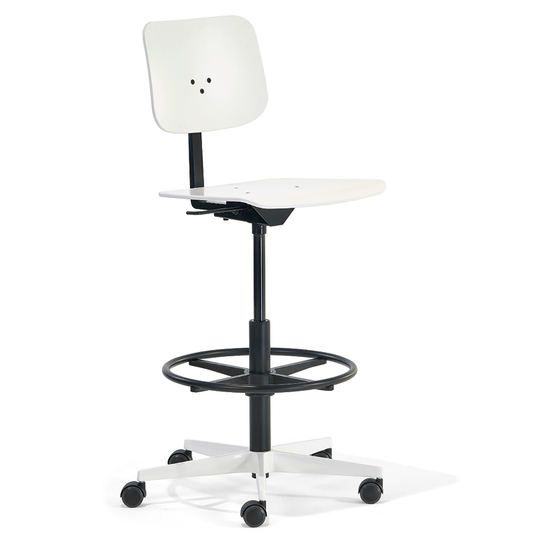 Richard Lampert Mr. Square High Chair Stuhl mit Rollen