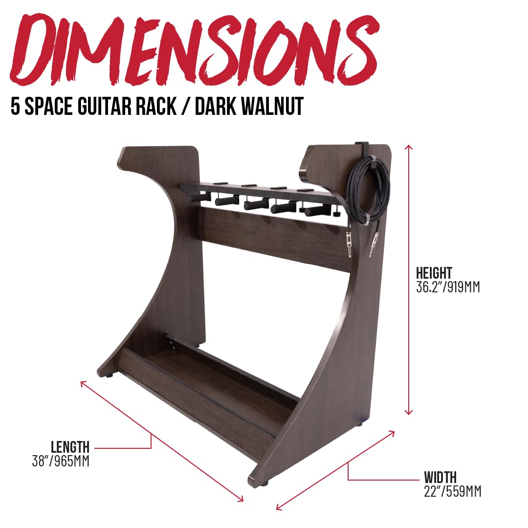 Gator Elite GFW-ELITEGTR5RK Gitarren-Rack 5fach Walnuss