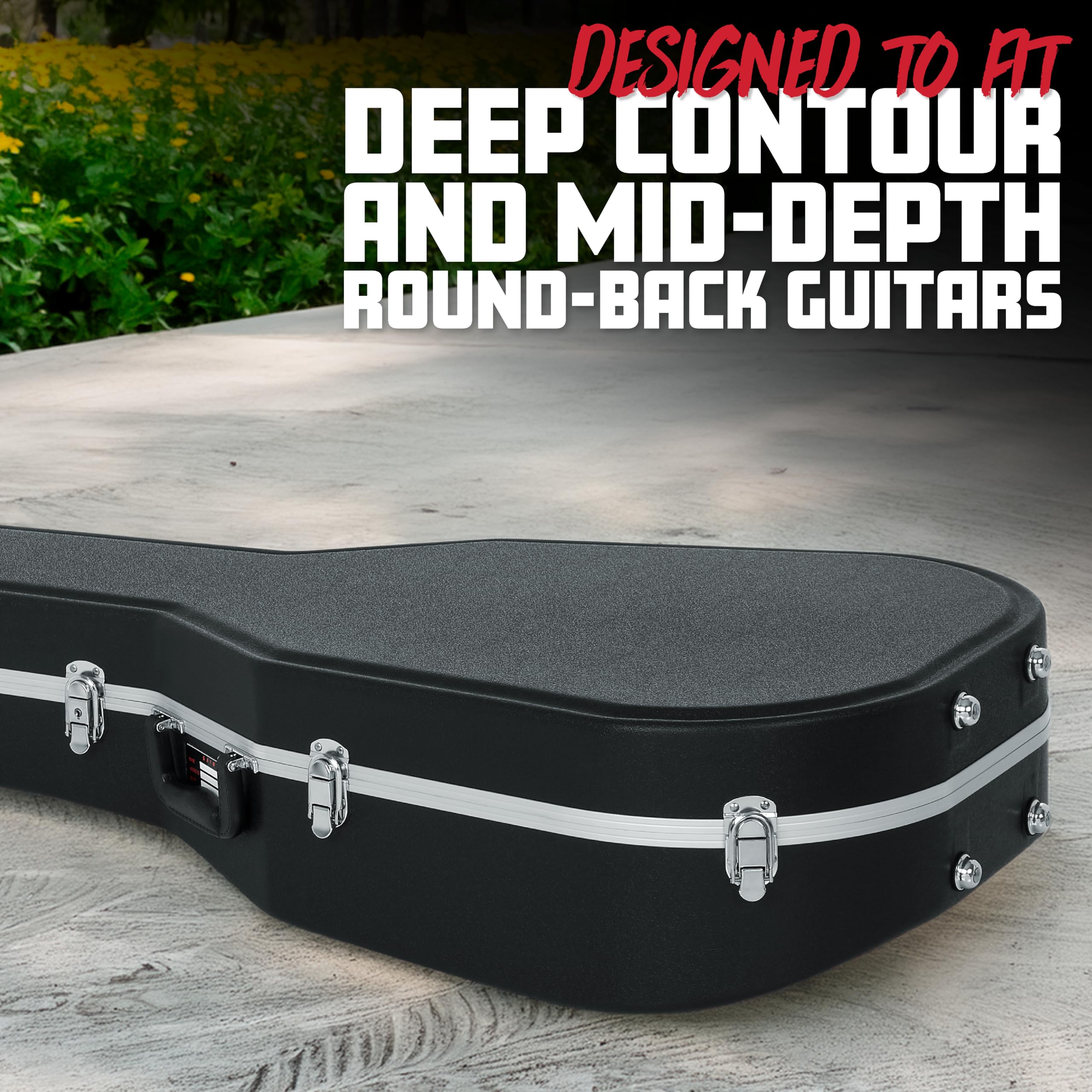 Gator GC-DEEP Bowl Gitarrenkoffer ABS Ovation schwarz
