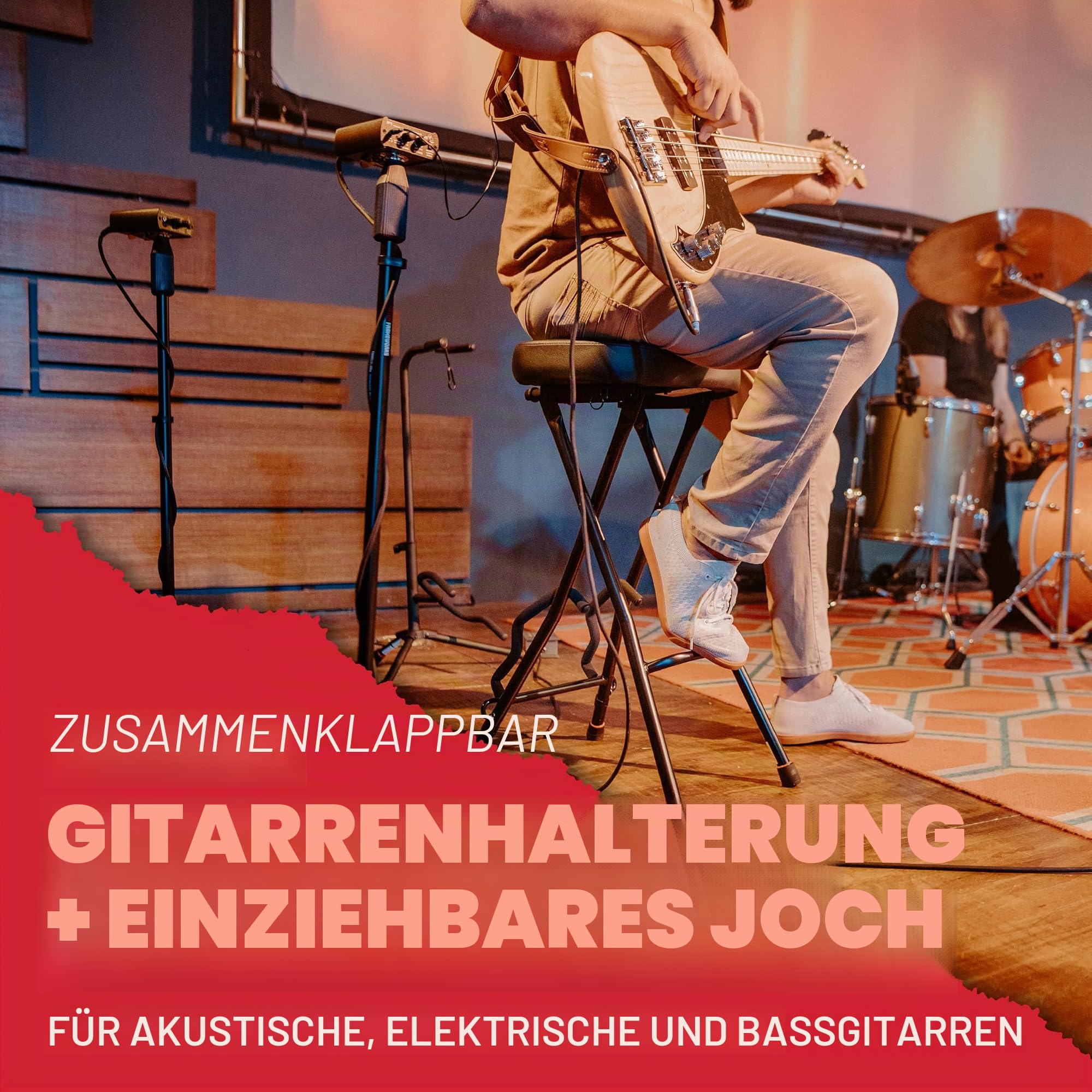Gator Guitar GFW-GTRSTOOL Gitarrenhocker mit Ständer