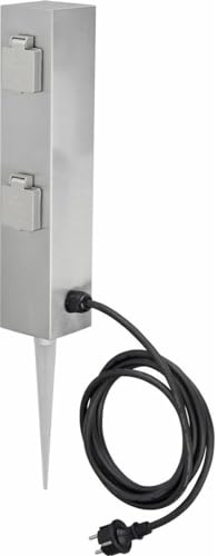 Ledino Ledar Connect S4 Steckdosensäule 4er Edelstahl