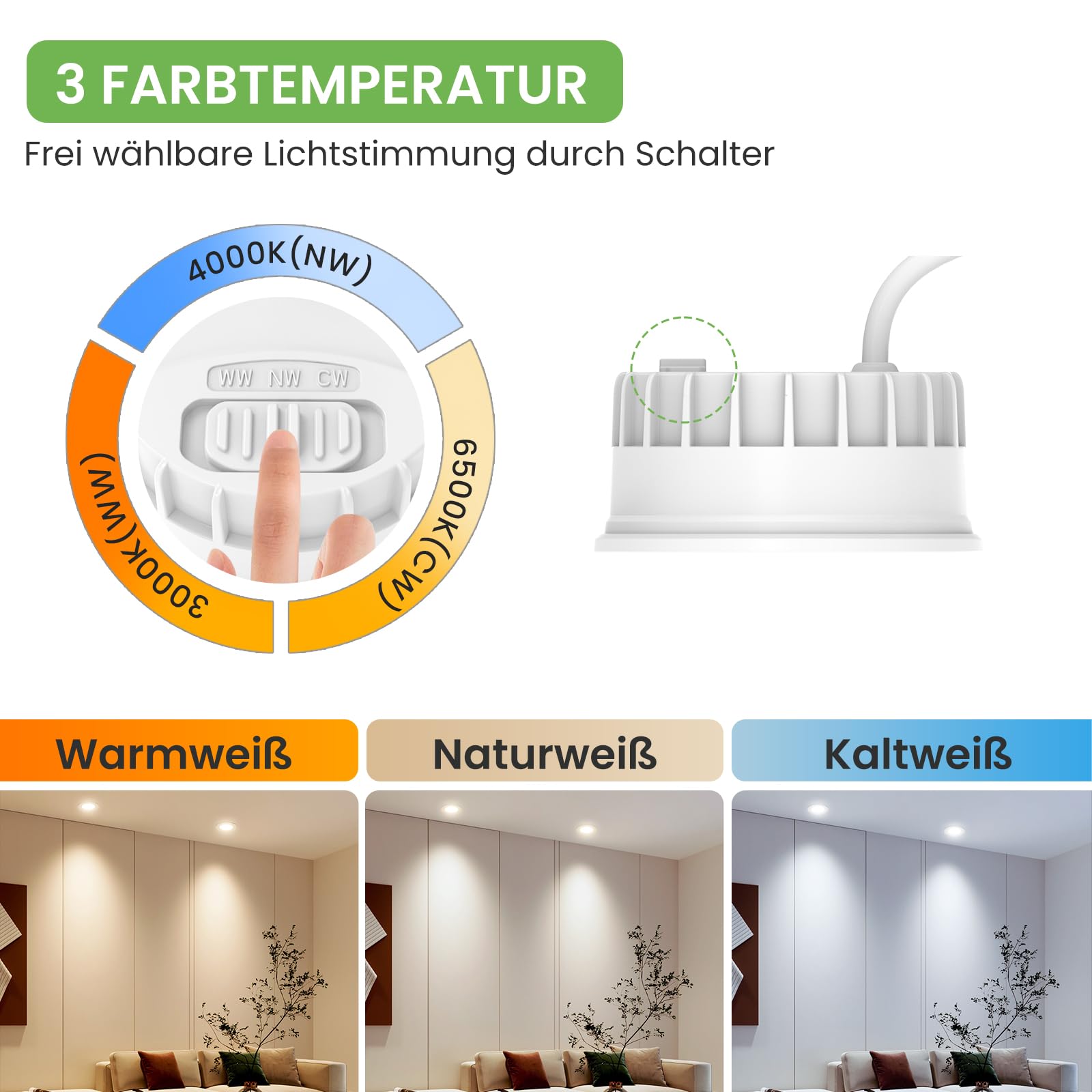 Alusso Bulb LED Modul 6W 3CCT dimmbar Ø50x25mm