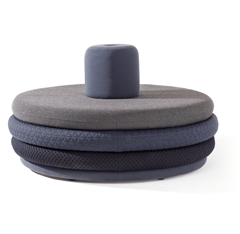 Richard Lampert Island Tom Sessel rund 140 cm Leder Stoff