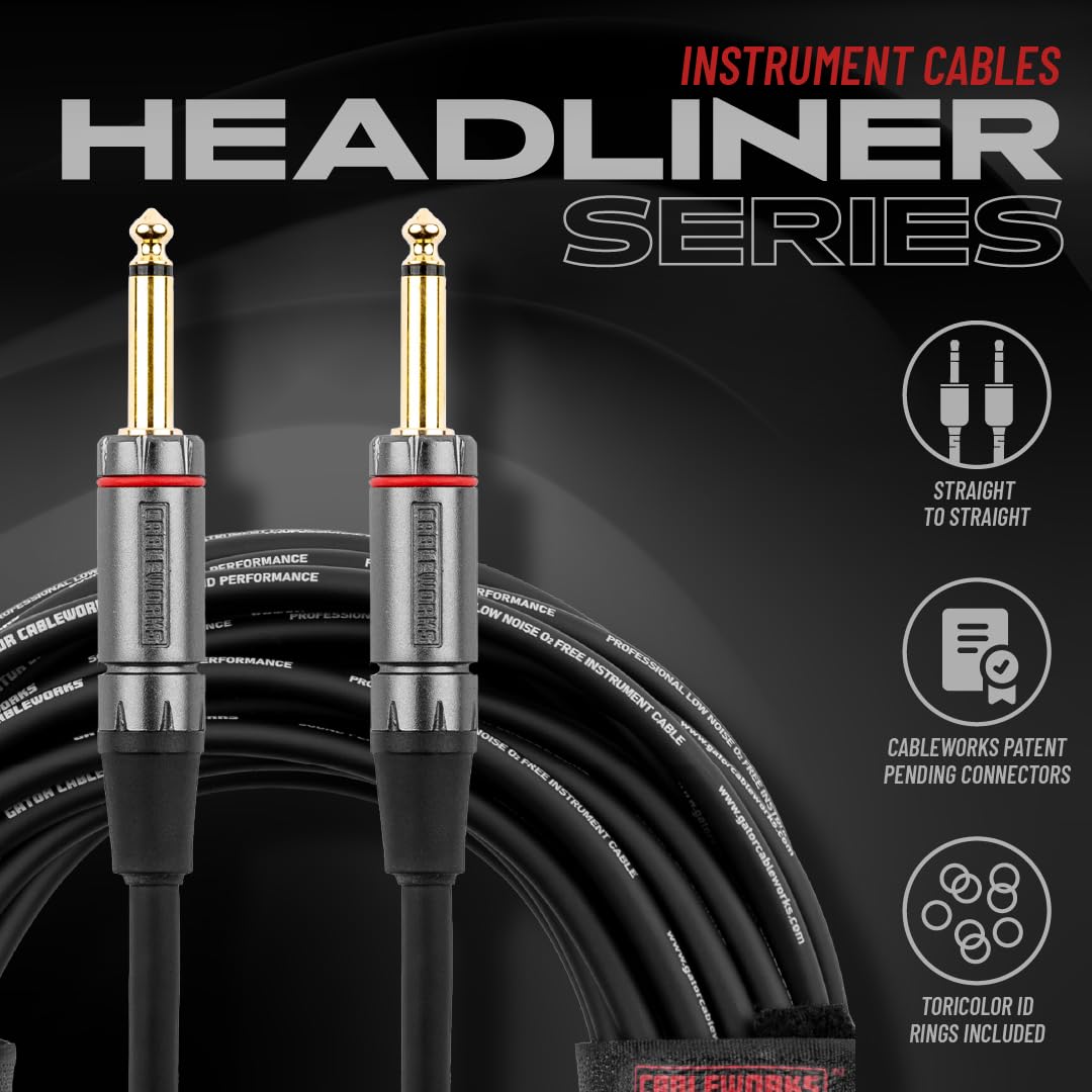 Gator Headliner GCWH-INS-20 Instrumentenkabel 6 m Klinke gerade