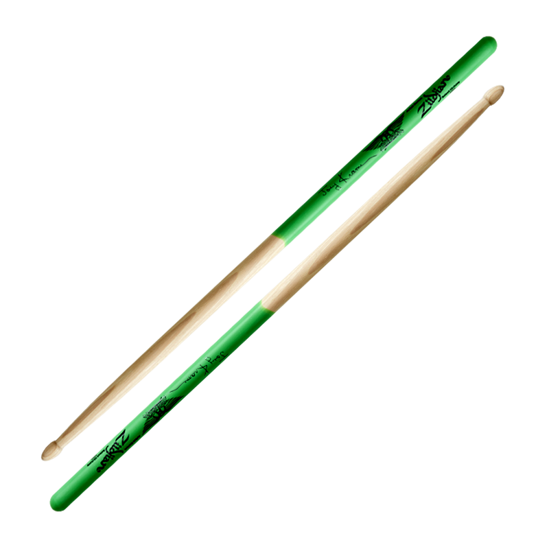 Zildjian Joey Kramer Drumsticks Hickory mit grünem DIP Grip