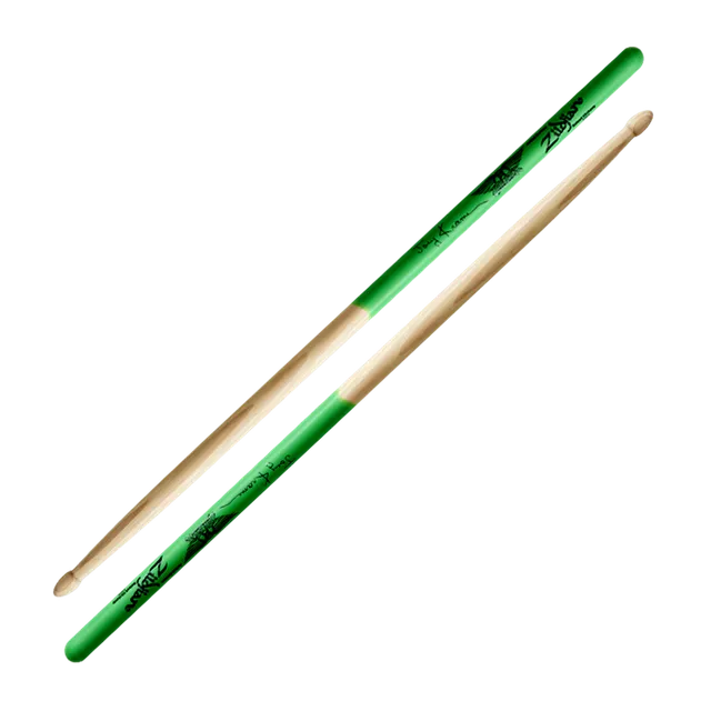 Zildjian Joey Kramer Drumsticks Hickory mit grünem DIP Grip