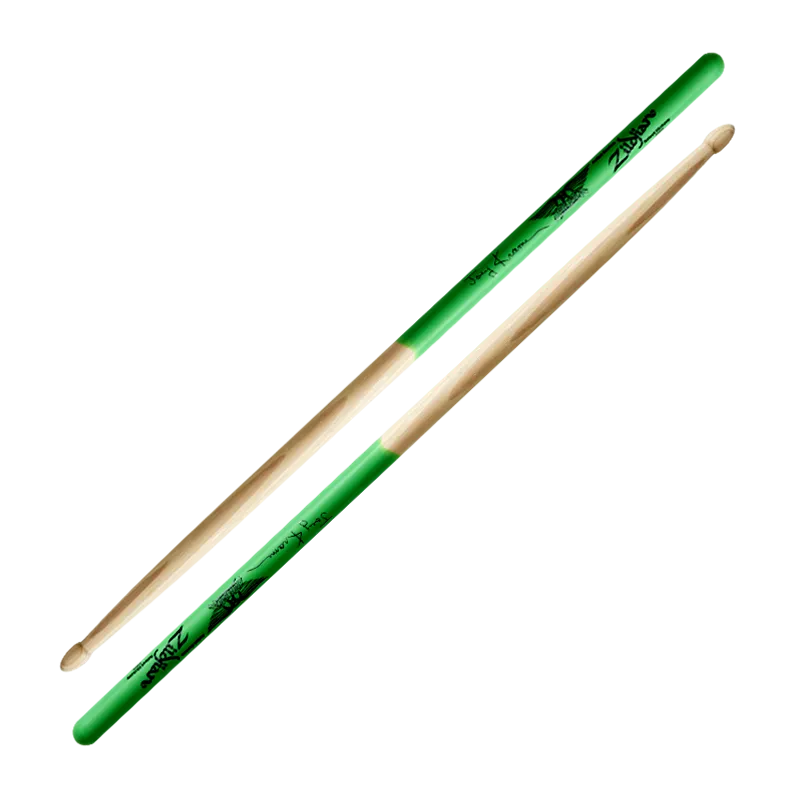 Zildjian Joey Kramer Drumsticks Hickory mit grünem DIP Grip