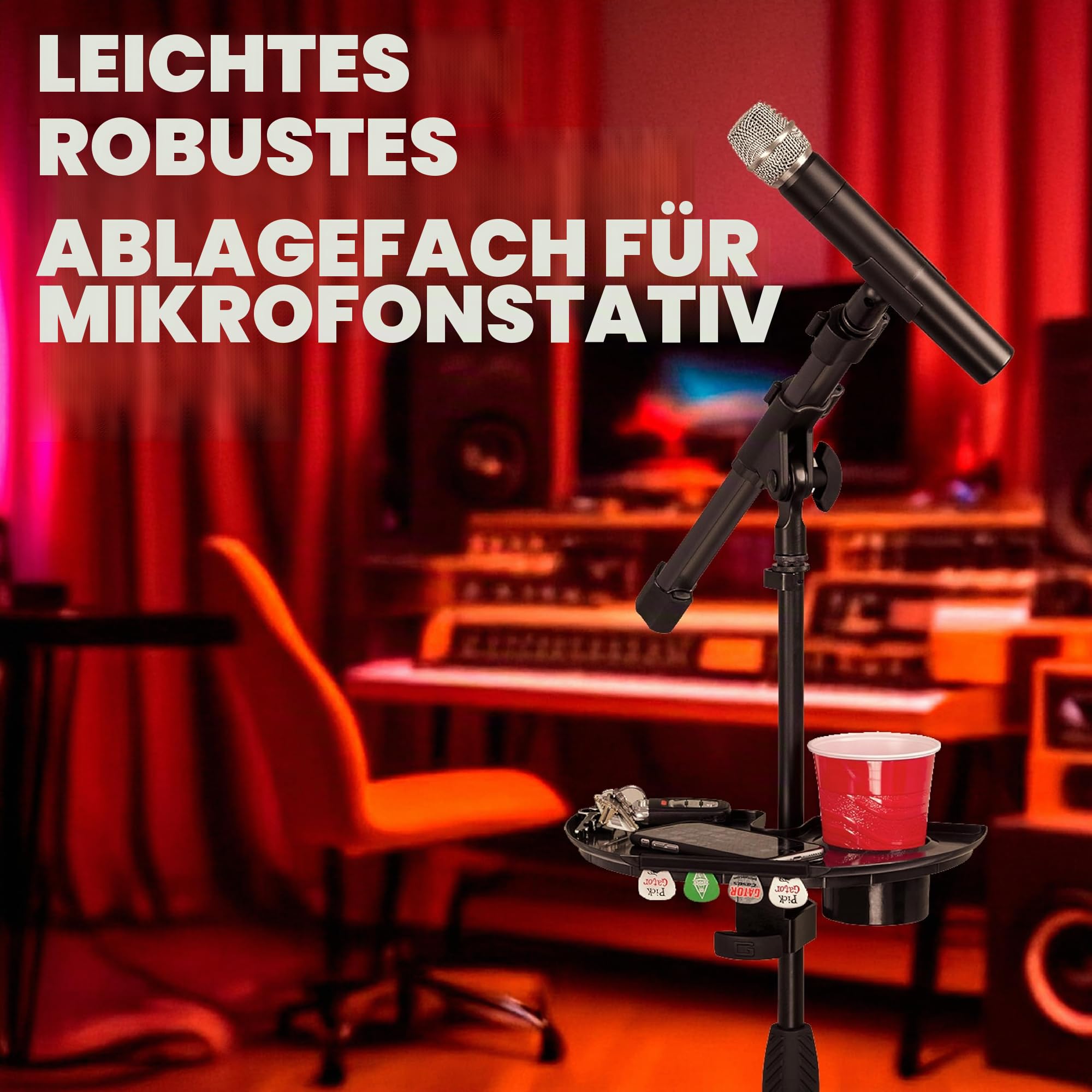 Gator Frameworks GFW-MIC-ACCTRAY Ablage Getränkehalter 30x18 cm