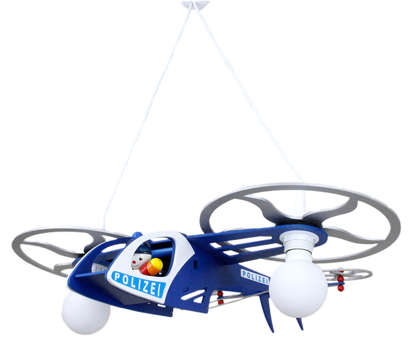 Elobra Pendelleuchte Polizei Helikopter Joe Holz