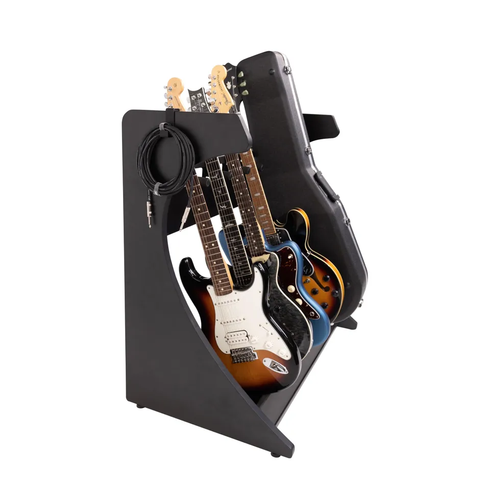 Gator Frameworks Elite Gitarrenständer Holz 5 Gitarren Schwarz