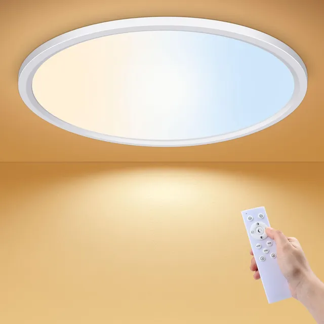 ALUSSO Deckenleuchte 24W LED Flach Fernbedienung Weiß