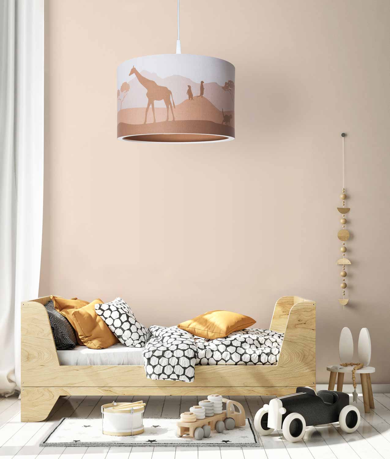 Elobra Scandi Savanne Hängeleuchte orange 40 cm