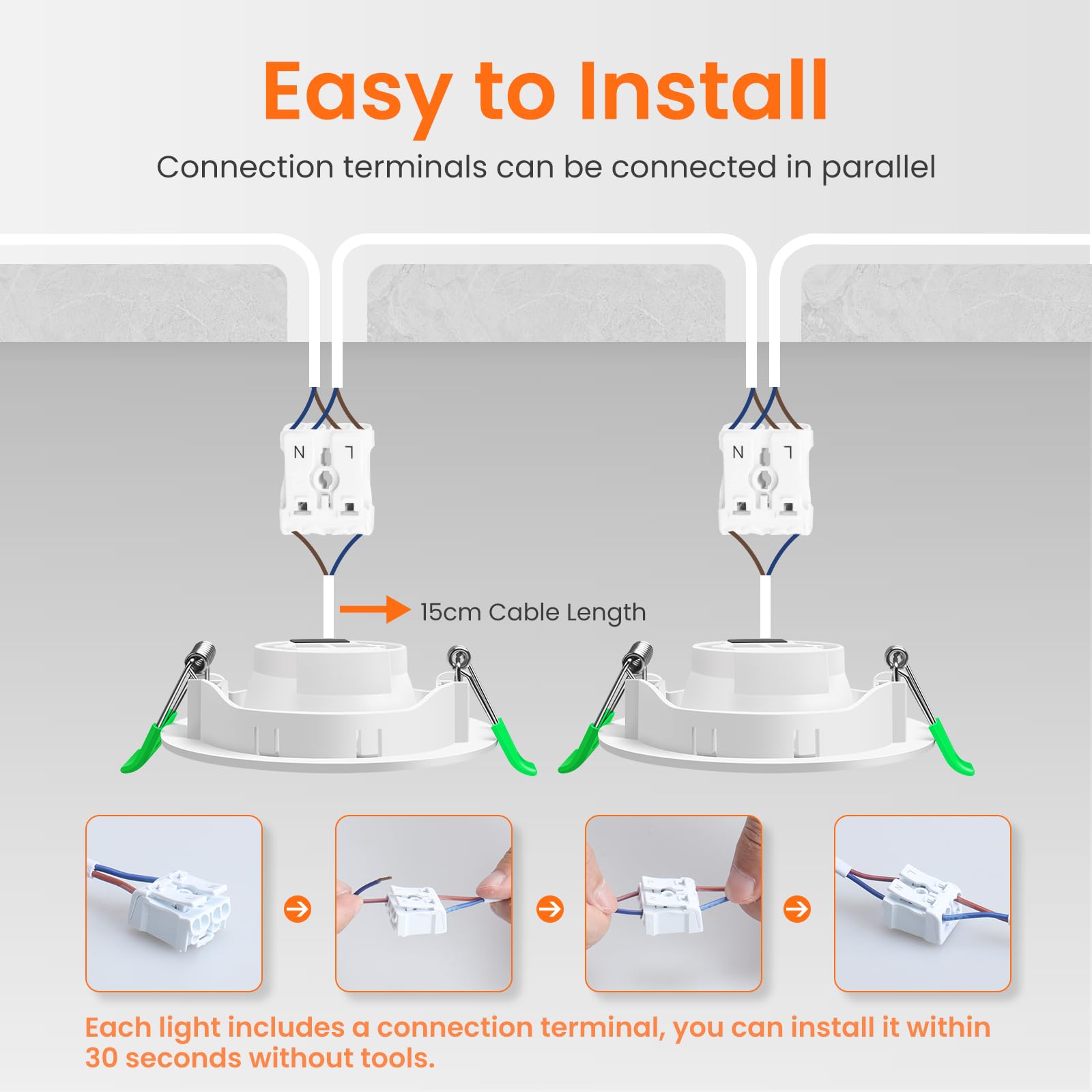 Alusso Recessed Ceiling Light Einbaustrahler 5W 6er 6000K IP44