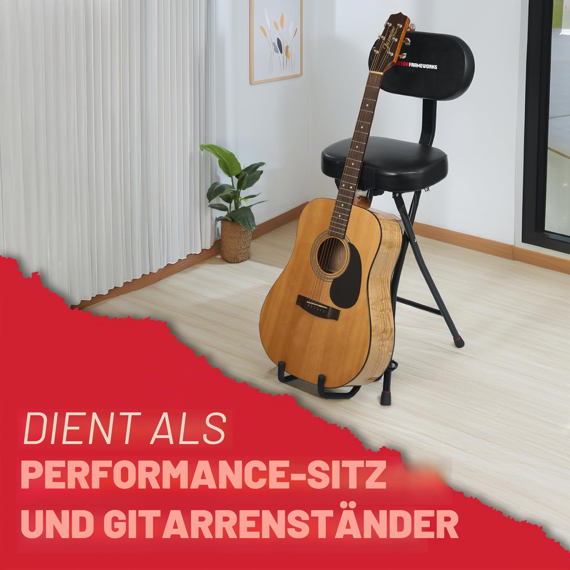 Gator Frameworks GFW-GTR-SEAT Gitarrensitz Stuhl klappbar 136 kg