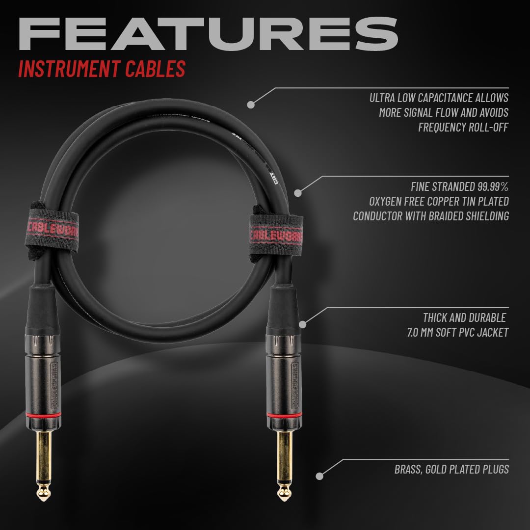 Gator Headliner GCWH-INS-20 Instrumentenkabel 6 m Klinke gerade