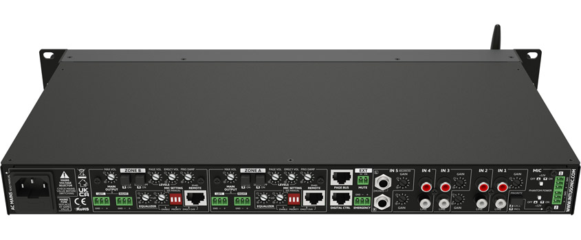 INTUSONIC INTUGRID HMA72 Zonenmixer 2-Zonen Audio Matrix