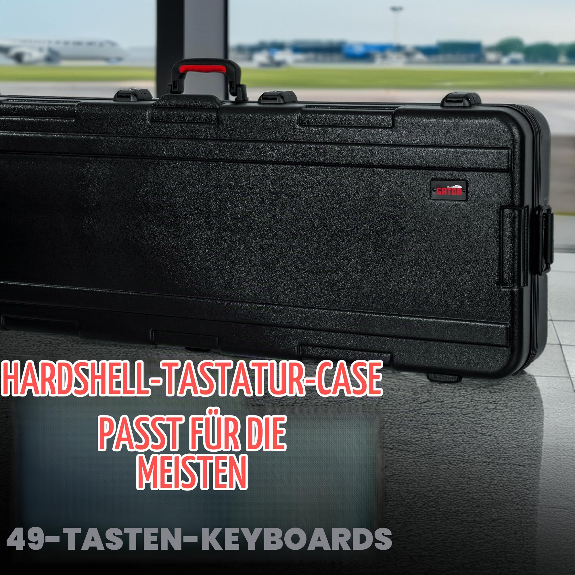 Gator GTSA-KEY49 Flight Case 49 Tasten Keyboard mit Rollen