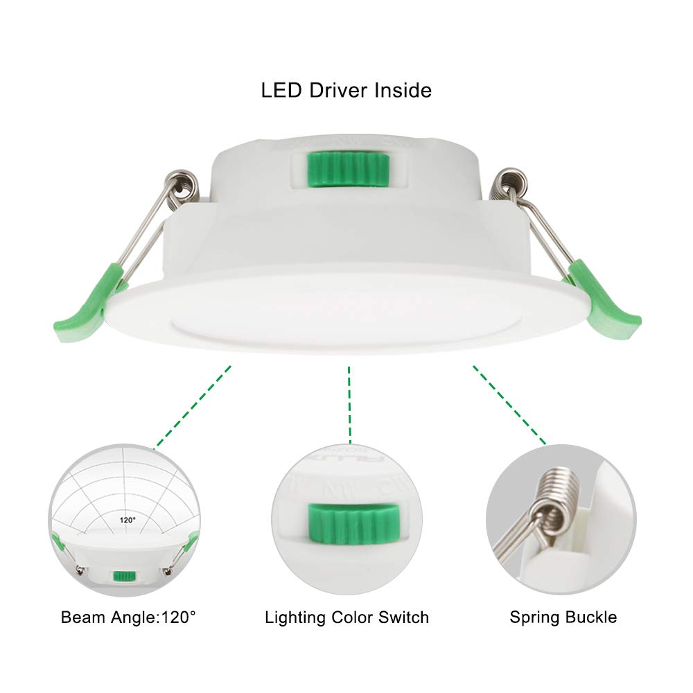 Alusso Recessed Ceiling Light 7W Einbaustrahler dimmbar weiß