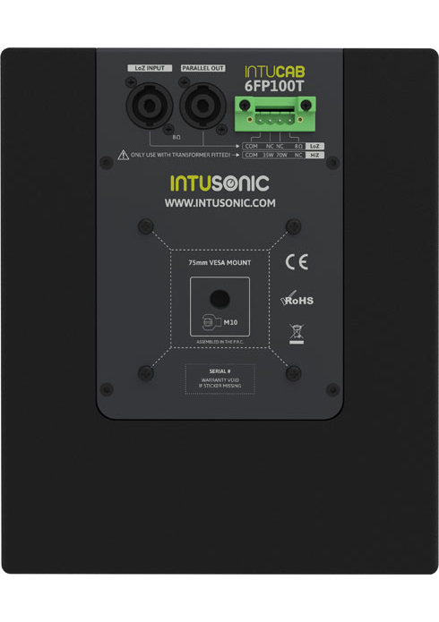 INTUSONIC INTUCAB 6FP100T Lautsprecher passiv schwarz 100V