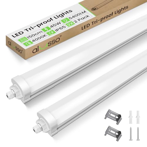 Alusso Feuchtraumleuchte 150cm 45W 4er Set 5400lm IP65