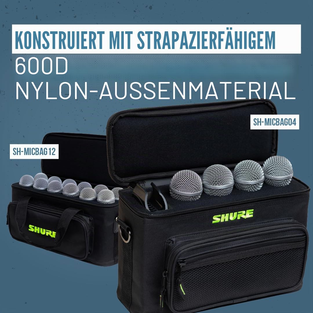 Shure by Gator SH-MICBAG04 Mikrofontasche 4 Mikrofone