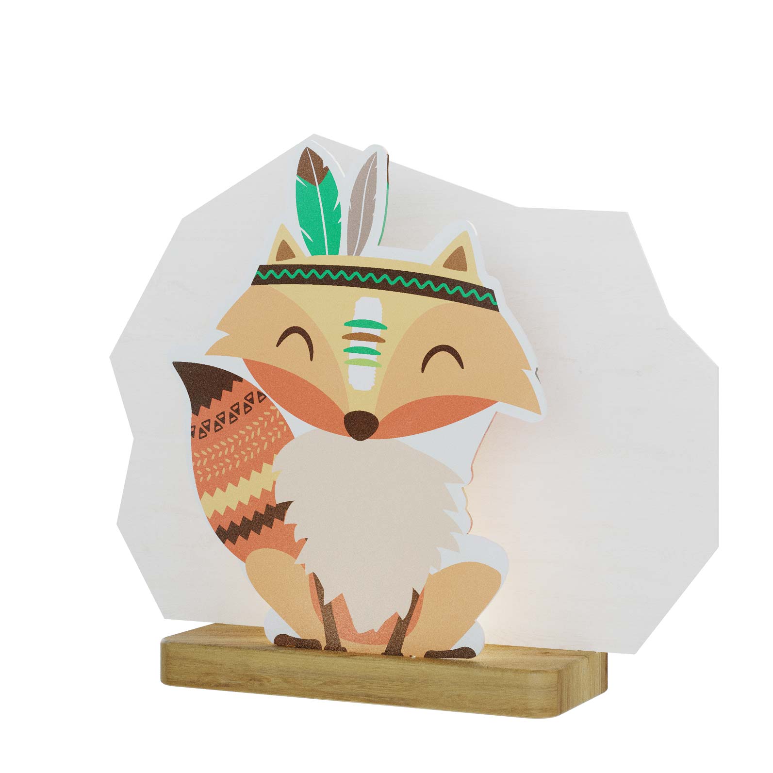 Elobra Little Indians Fuchs Tischleuchte Kids weiß LED