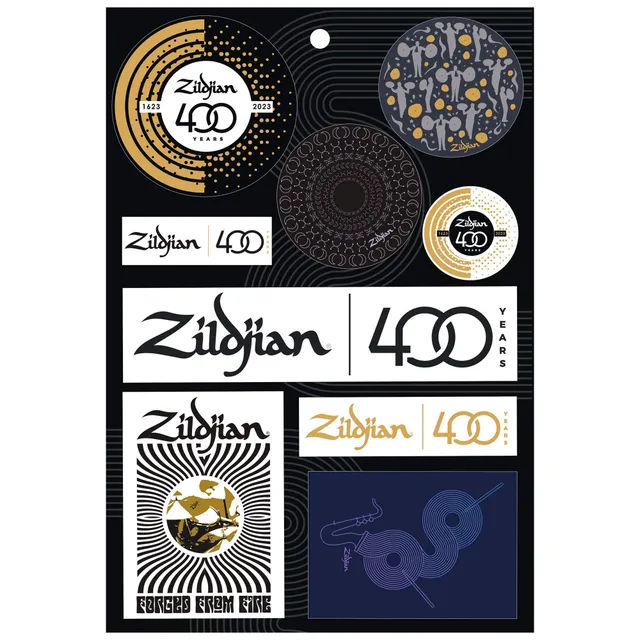 Zildjian 400th Anniversary Sticker Sheet 9 Vinyl Aufkleber