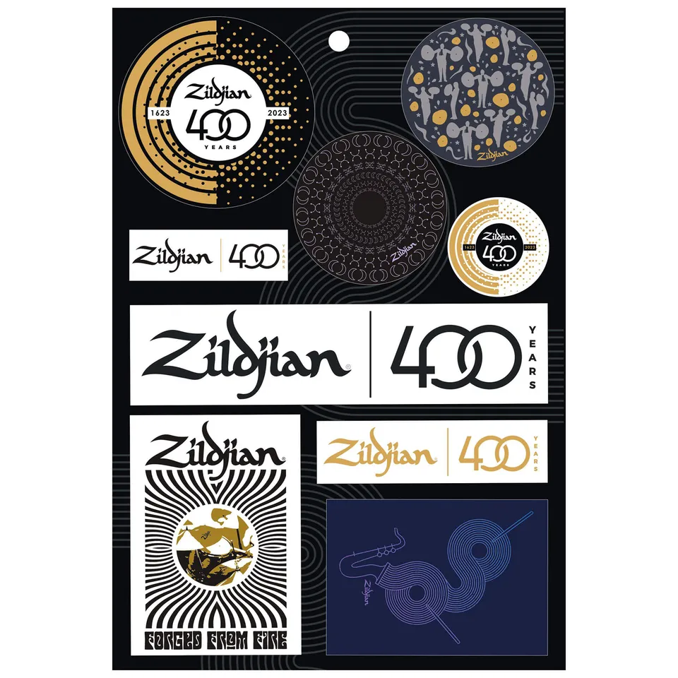 Zildjian 400th Anniversary Sticker Sheet 9 Vinyl Aufkleber