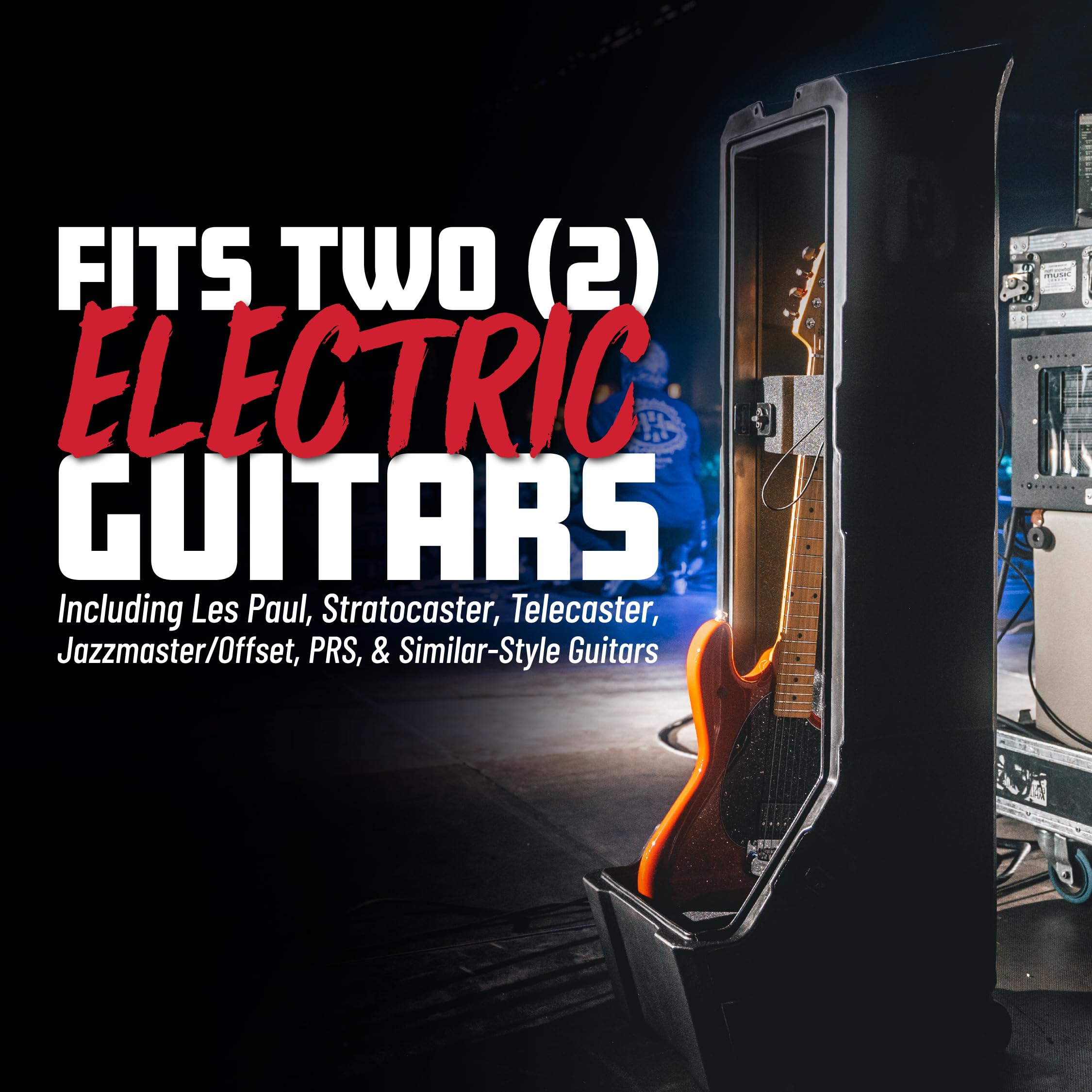Gator Guitar GTR-MINIVAULT-E2 Flightcase 2 E-Gitarren schwarz