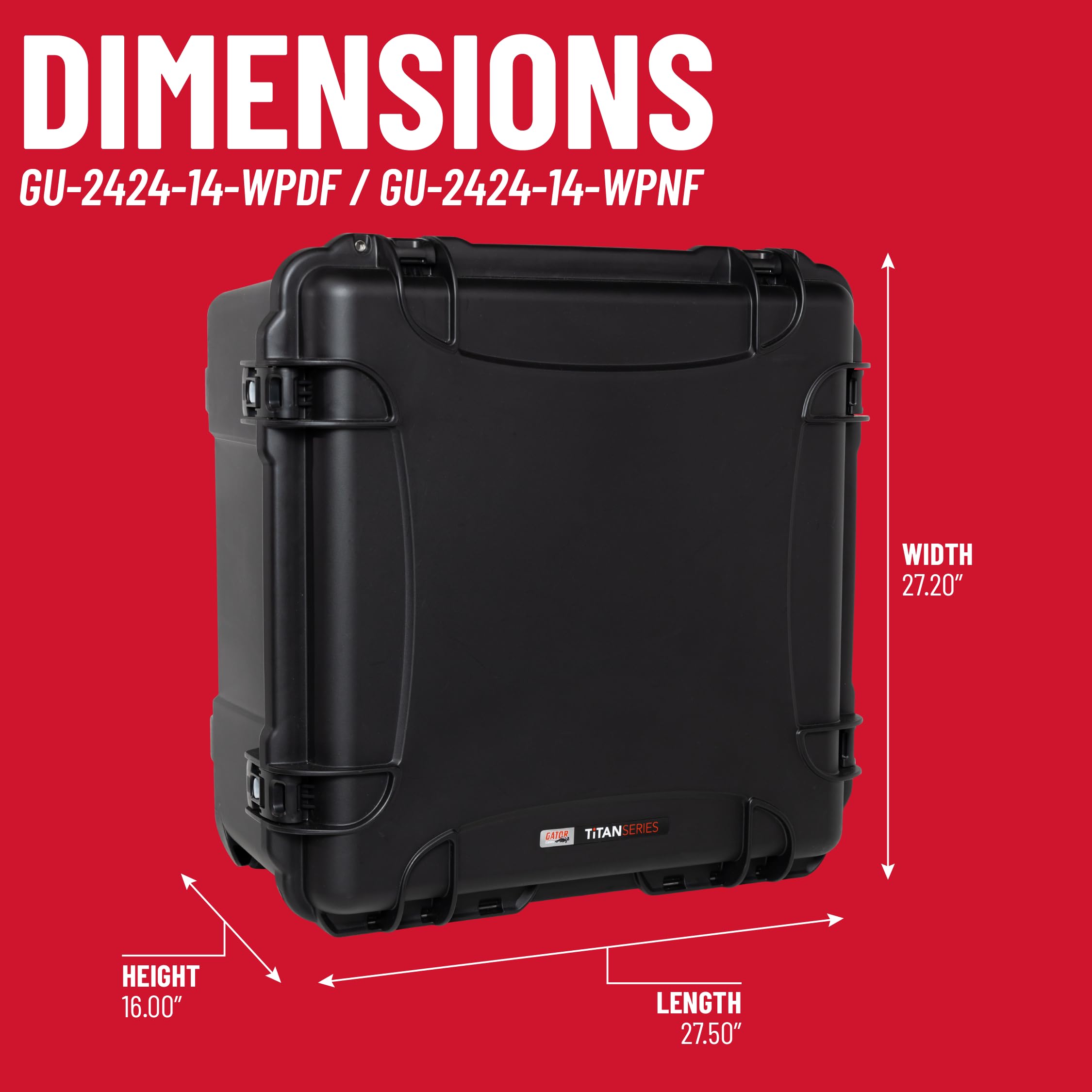 Gator Titan GU-2424-14-WPNF Utility Case 61x61 wasserdicht