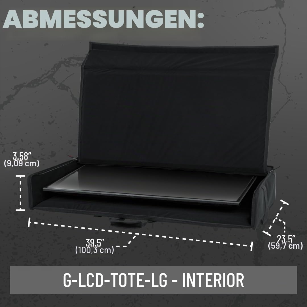 Gator G-LCD-TOTE-LG Monitor Tasche 40-45 Zoll Nylon gepolstert