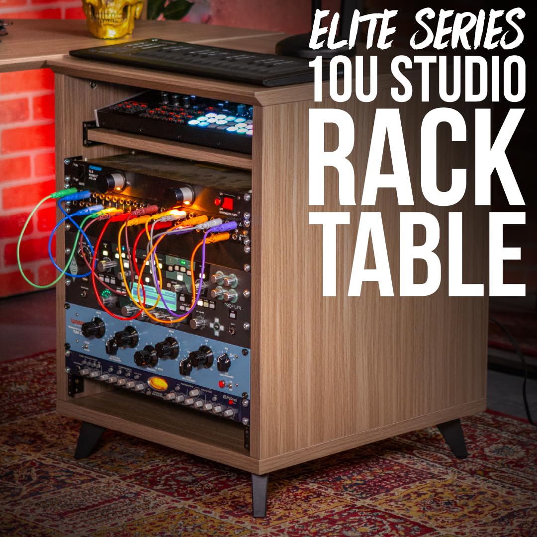 Gator Frameworks Elite Studiorack-Tisch 10U Walnuss