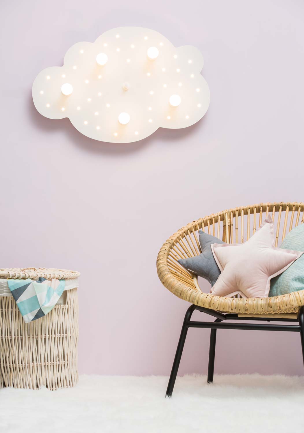 Elobra Kids Wolke M Deckenleuchte Holz Schlummerlicht LEDs