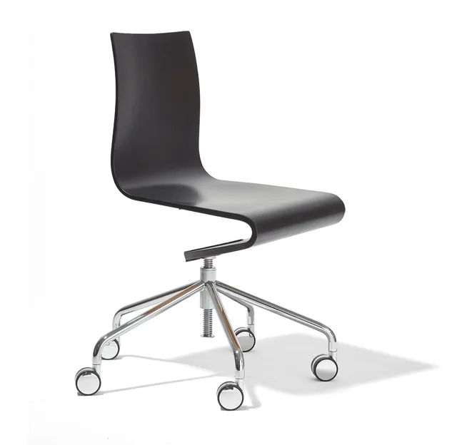 Richard Lampert Seesaw Stuhl Chrom Esche Schwarz