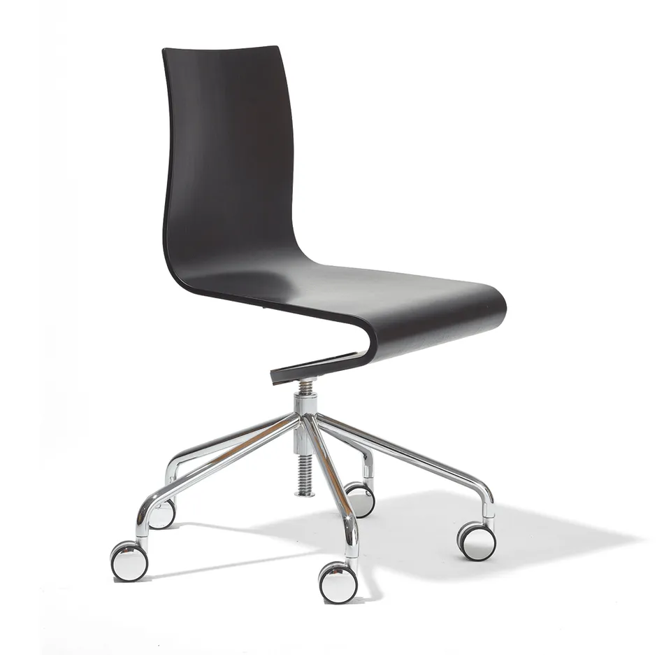 Richard Lampert Seesaw Stuhl Chrom Esche Schwarz