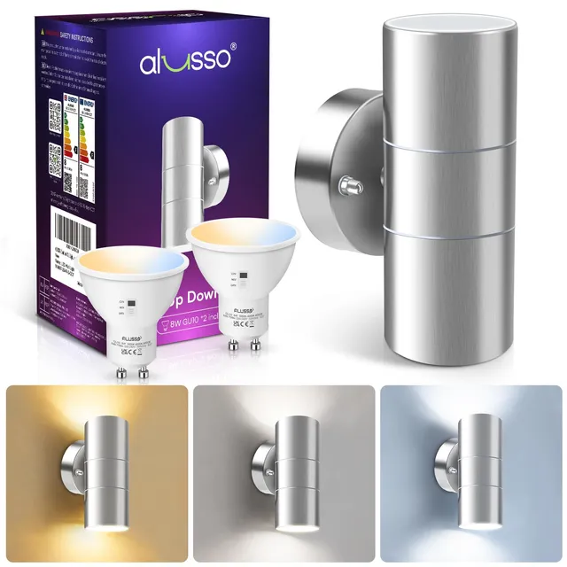 Alusso Security Light Außenleuchte Silber ohne Sensor