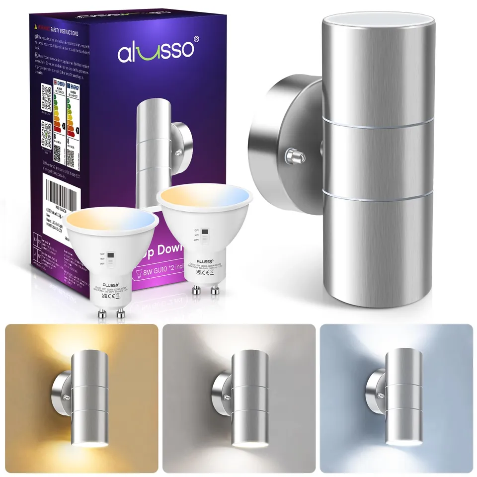Alusso Security Light Außenleuchte Silber ohne Sensor