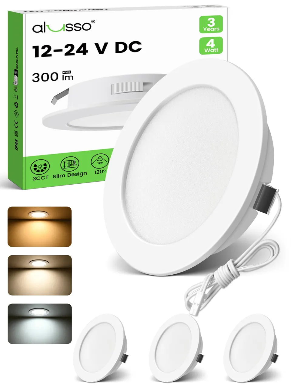 Alusso LED Einbaustrahler weiß 55-58mm 4W IP44