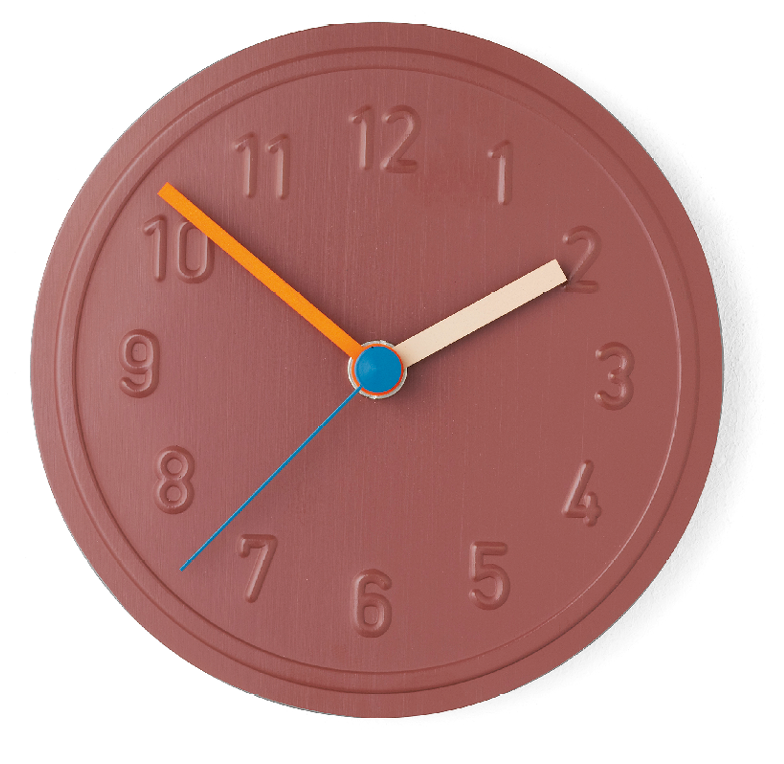 Richard Lampert ALU ALU Wanduhr Aluminium Quarzuhrwerk