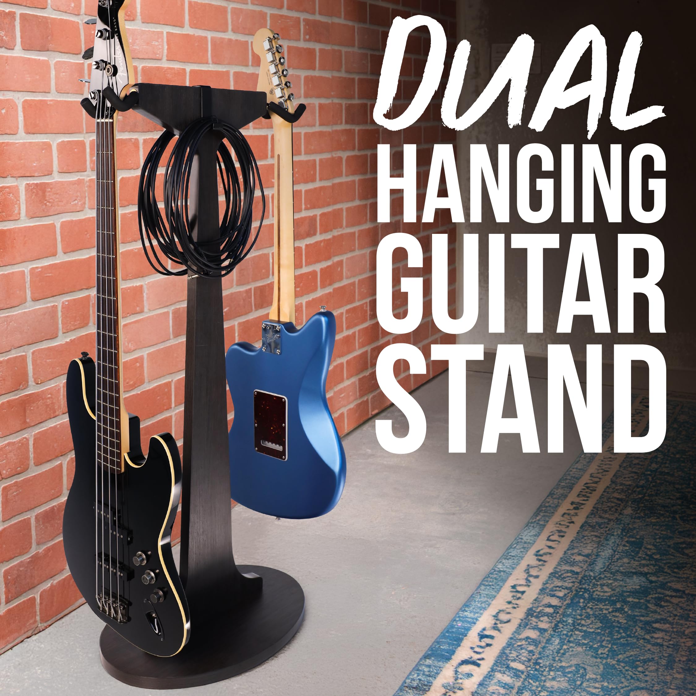 Gator Frameworks Elite Gitarrenständer 2-fach Driftwood Grey Holz