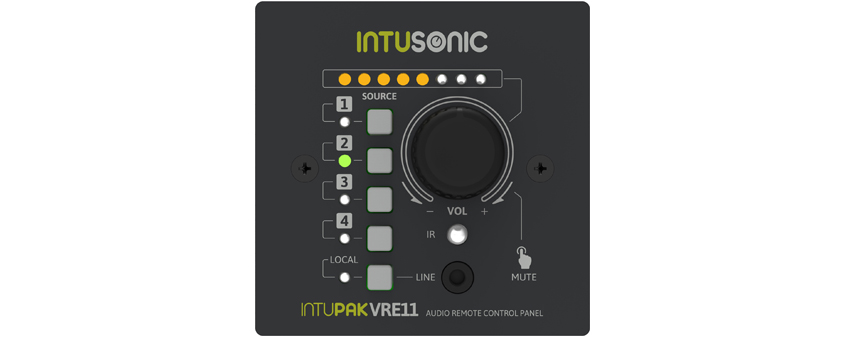 INTUSONIC INTUPAK VRE11 Wandpanel RS485 mit Fernbedienung