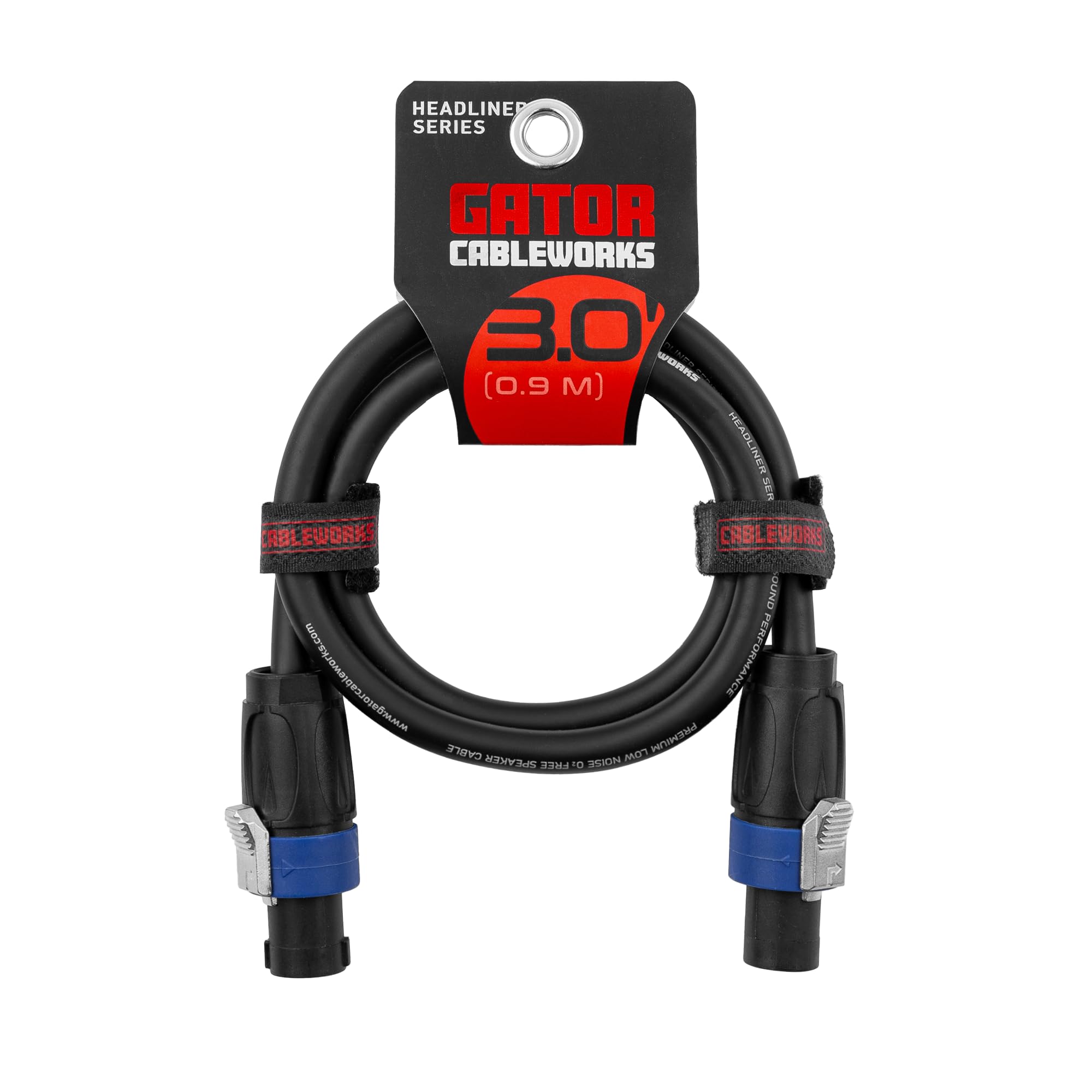 Gator Cables GCWH-SPK-03-2TL Lautsprecherkabel 0,9m Twist-Lock