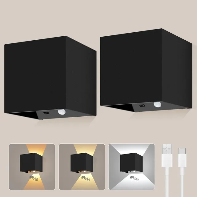 Alusso UB05 Wandleuchte Akku LED Außenleuchte schwarz