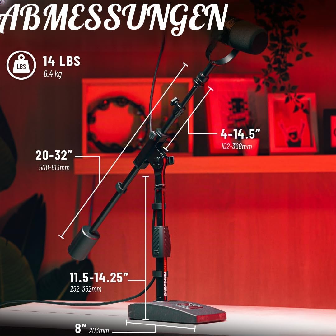 Gator GFW-MIC-0822 Mikrofonständer Teleskop Tischstativ Stahl