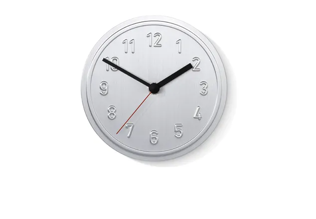 Richard Lampert ALU ALU Wanduhr Aluminium Quarzuhrwerk