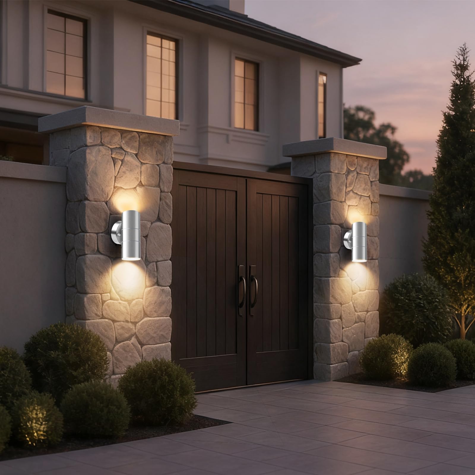 Alusso Security Light Außenleuchte Silber ohne Sensor