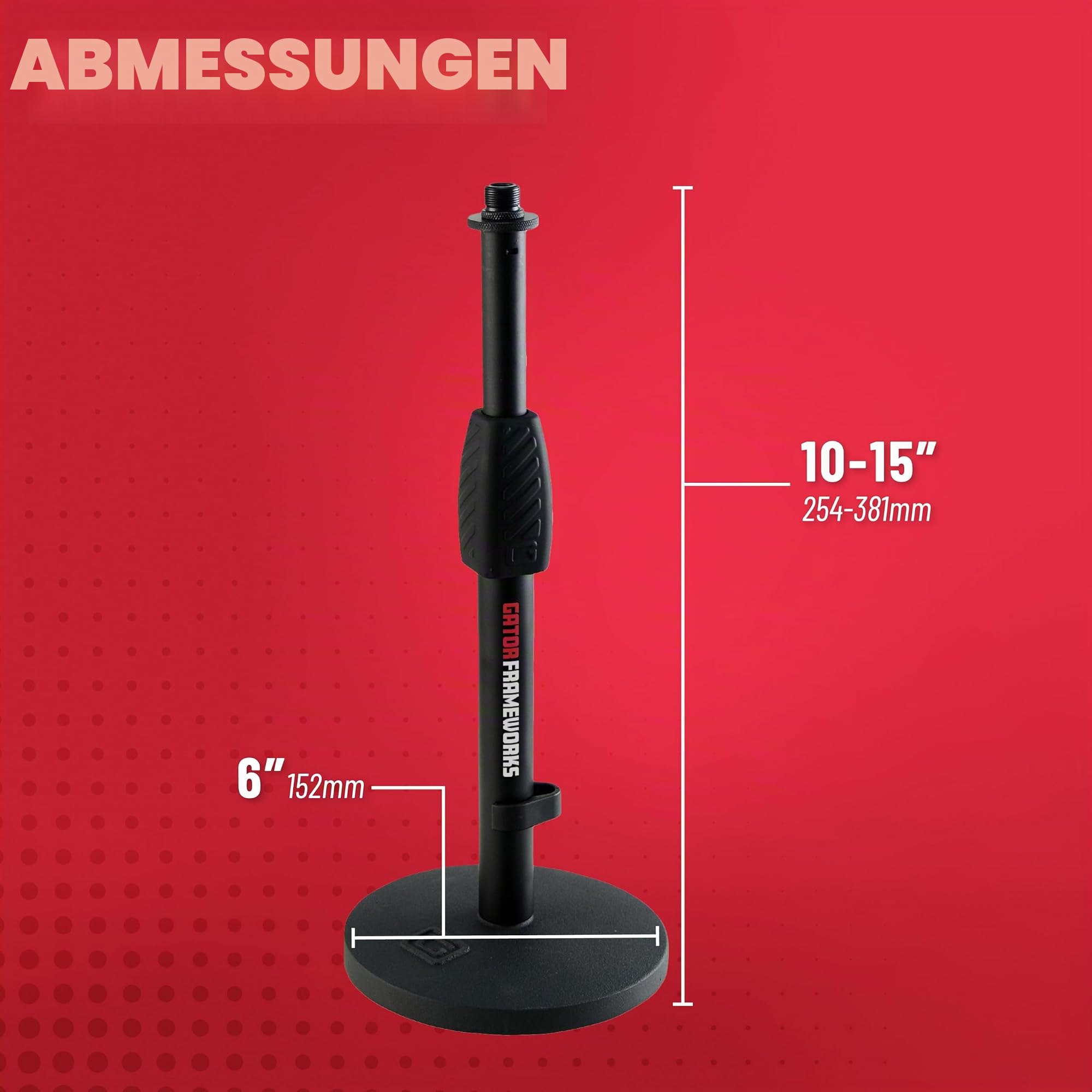 Gator GFW-MIC-0601 Tisch Mikrofonständer höhenverstellbar schwarz