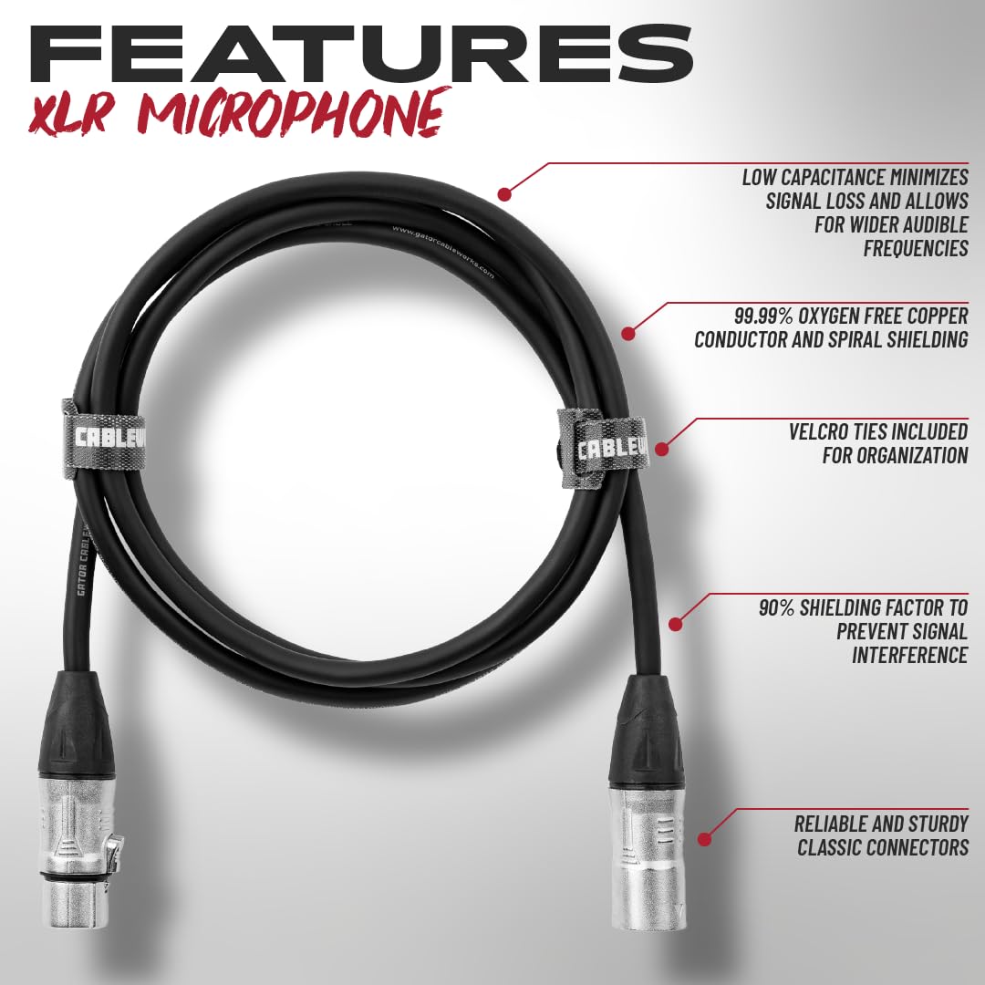 Gator Cables GCWB-XLR-20 XLR-Kabel 6 m Bühnensignal